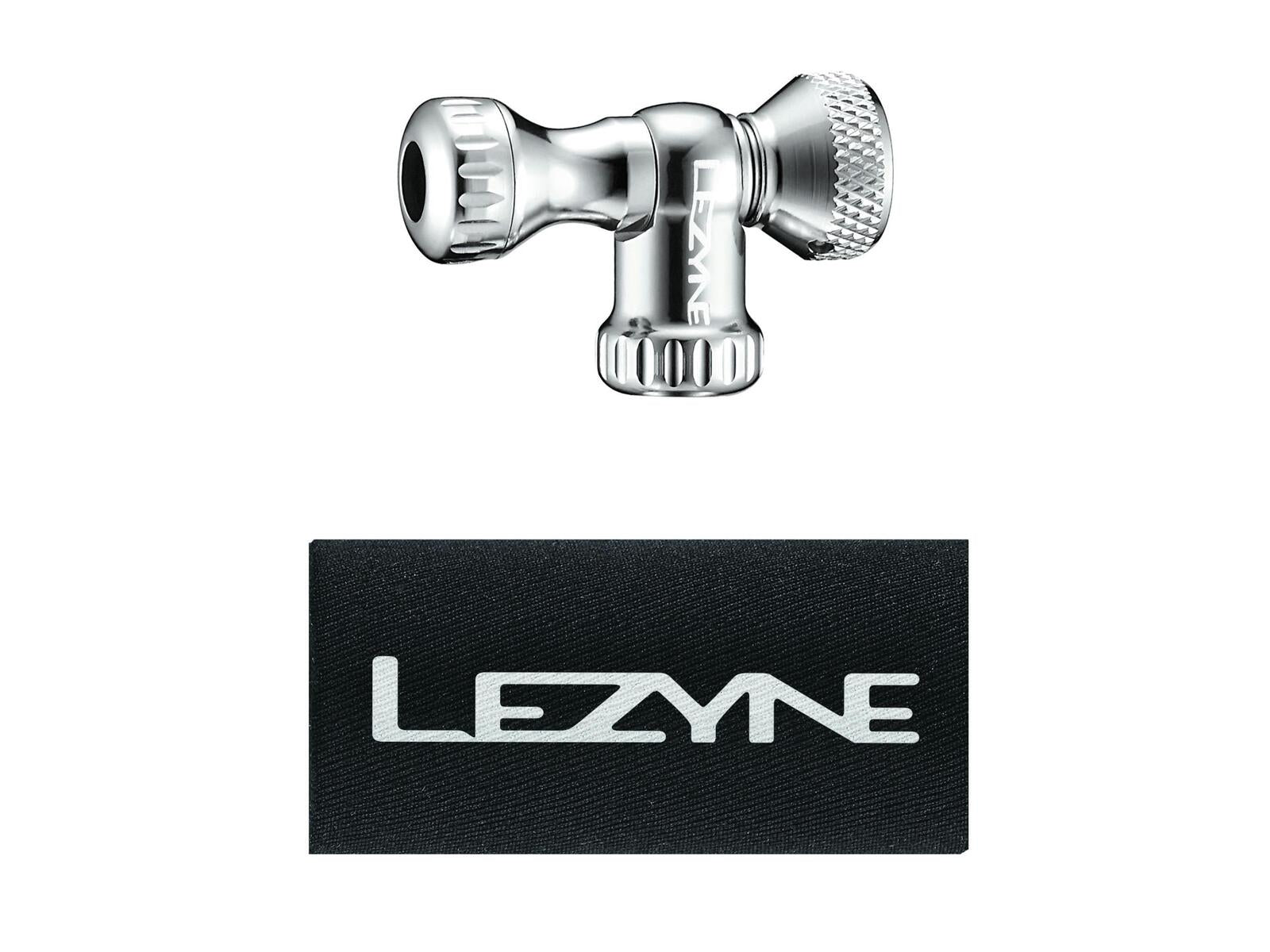 Lezyne Co2 Pump Head Control Drive Cnc Gloss Silver