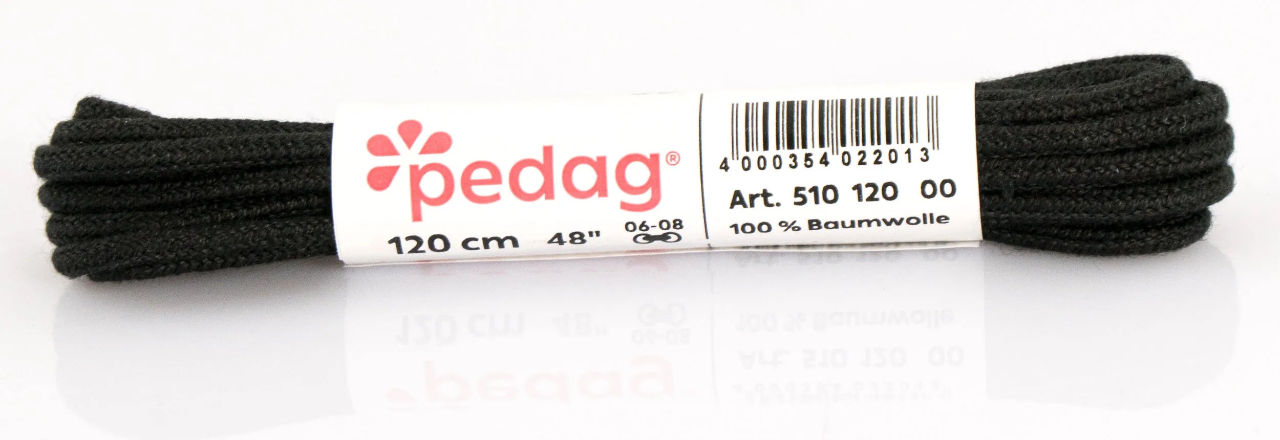 Pedag Schoenveters Rond Zwak 120 Cm Zwart