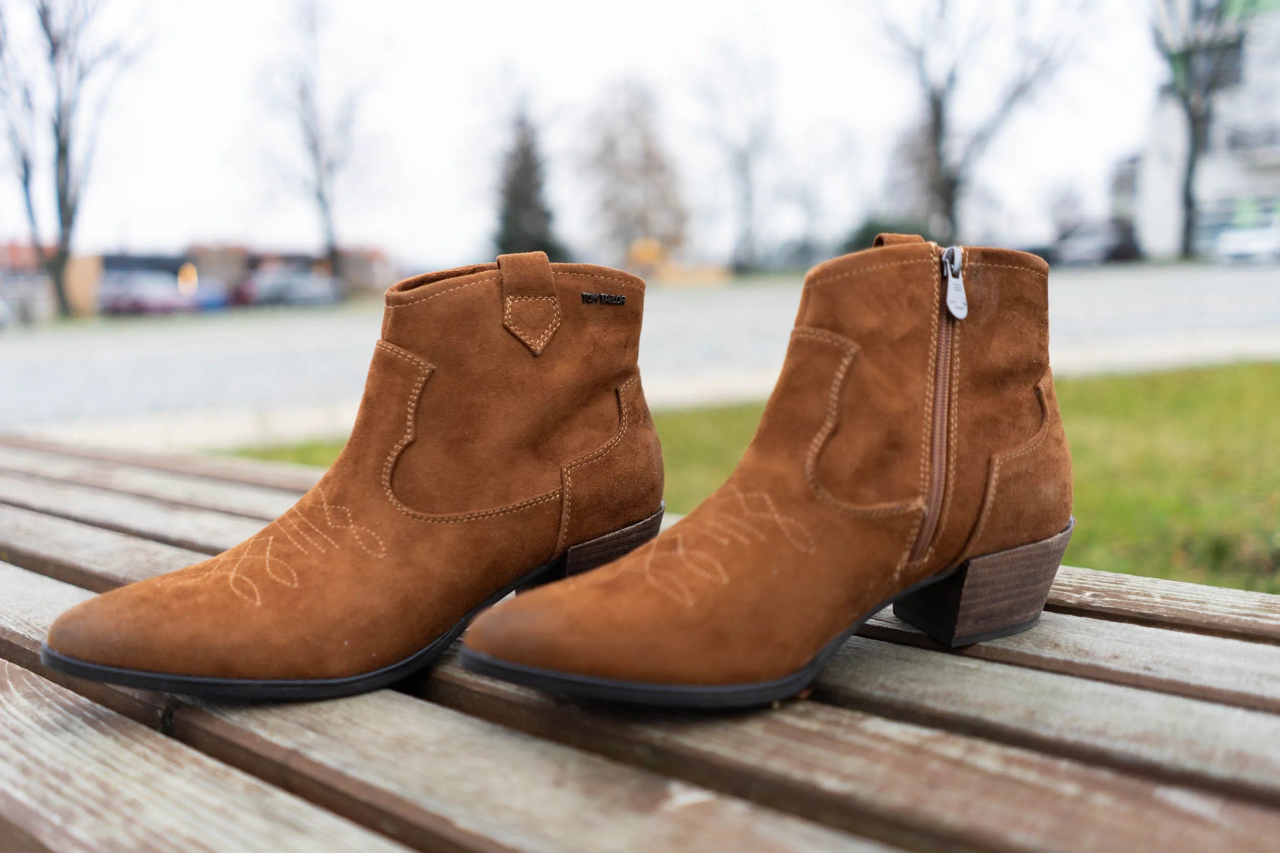 Damskor Tom Tailor Stiefelette Damen Cognac Brun