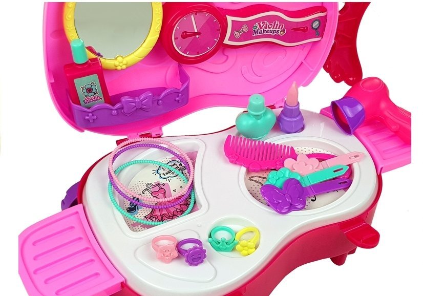 Portable Dressing Table In A Violin Case With Mirror