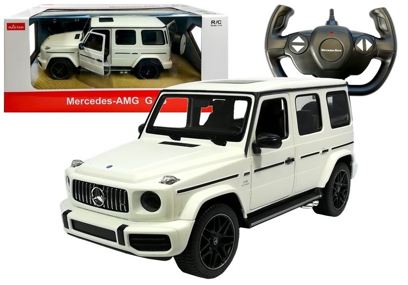 Mercedes G63 Rastar Mașină de teren cu telecomandă R/c Alb 1:14