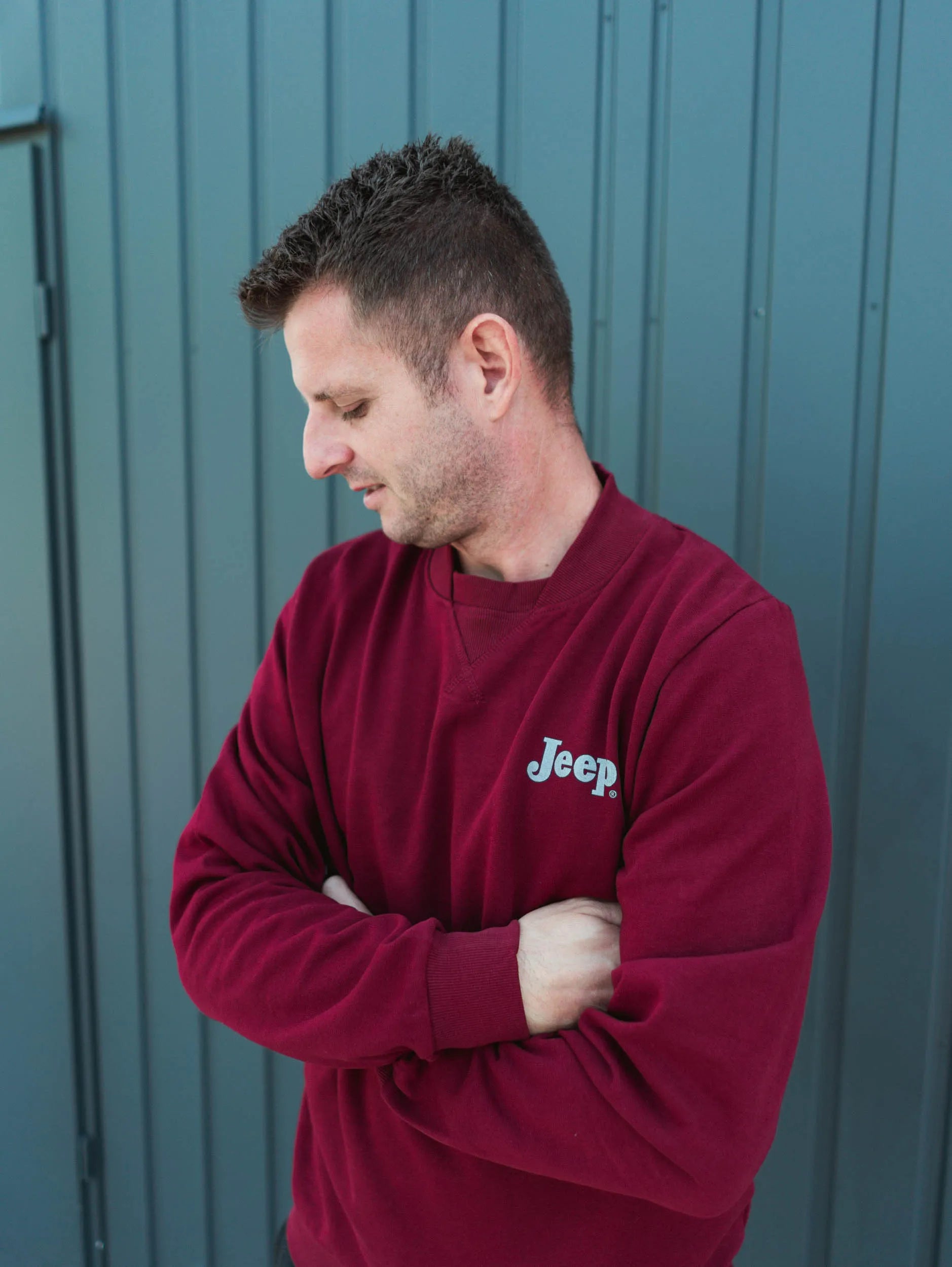 Sudadera Jeep Hombre Bomber Neck Rojo 2xl