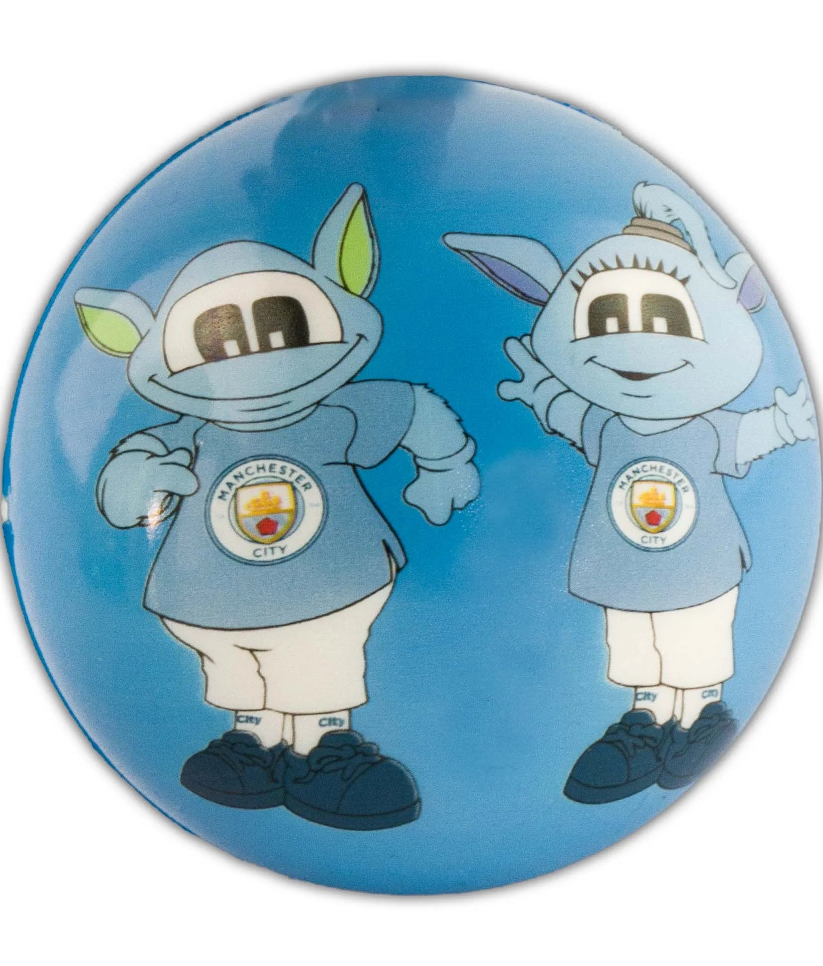 Mini Foam Bal Man City Unisex Mcfc Fw Mascot Mini Foam Bal Blauw