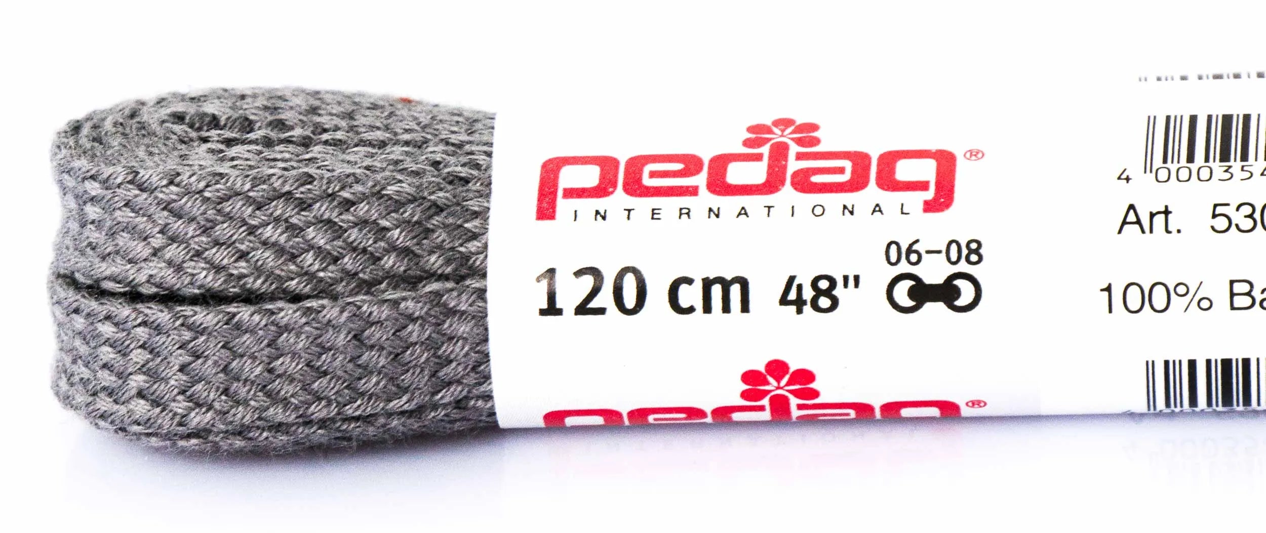 Sznurowadła Pedag płaskie szerokie 120 cm ciemnoszare