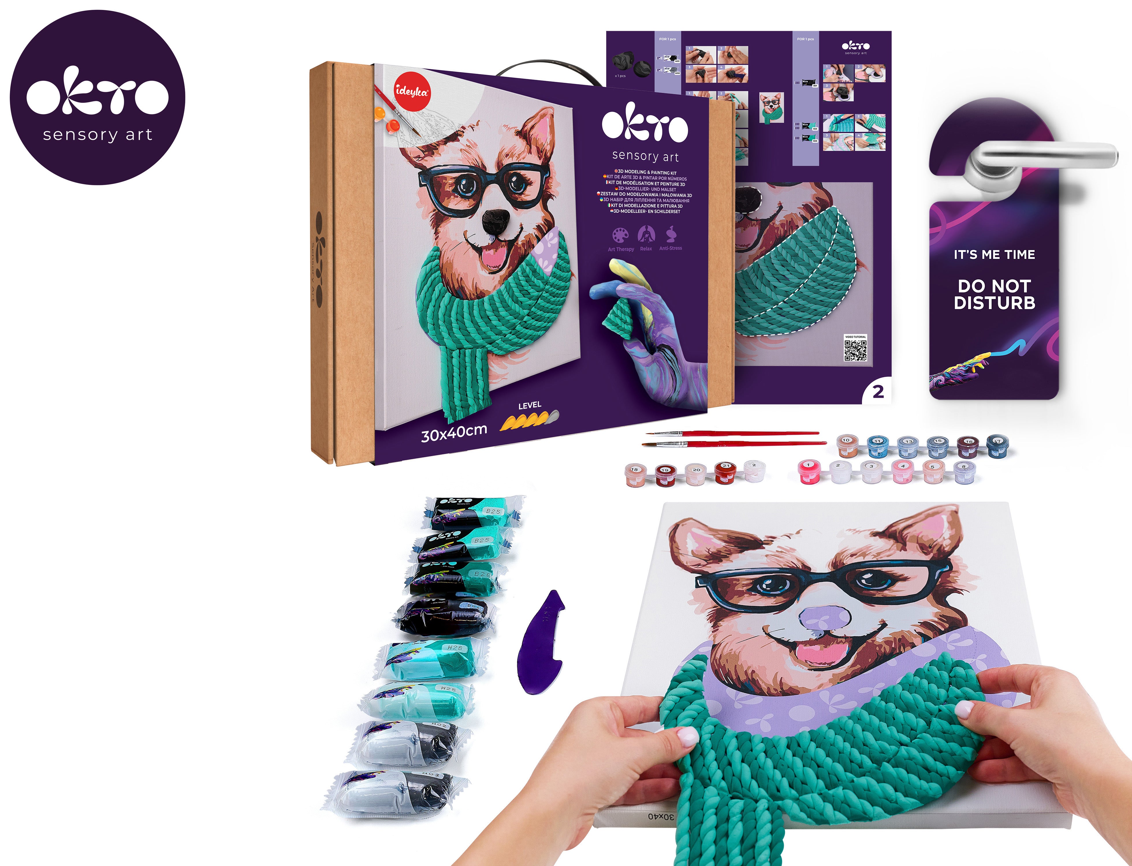 Okto Рисуване и 3d моделиране Картина Fashion Corgi 30x40 Cm