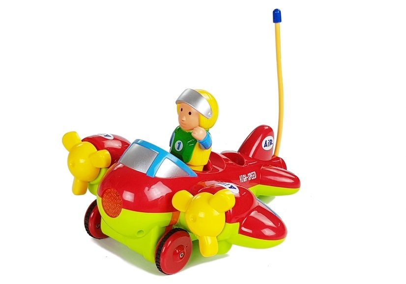 Baby-R/C-Flugzeug mit ferngesteuertem Lenkrad, rot
