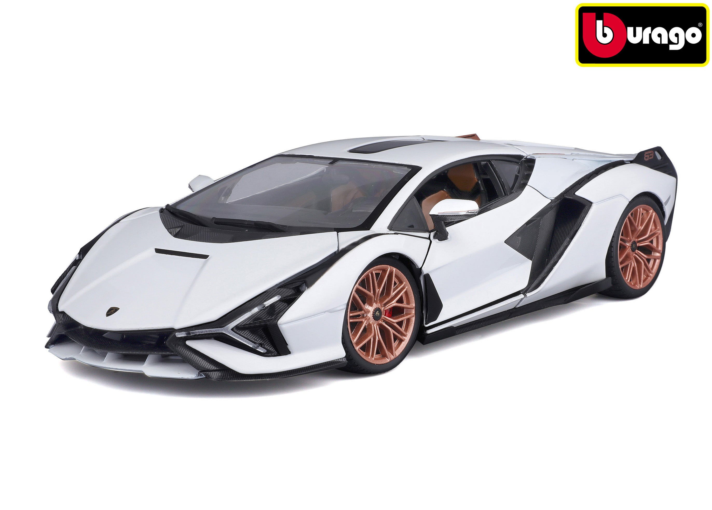 Bburago 1:18 Top Lamborghini Sián Fkp 37 Bílá/černá