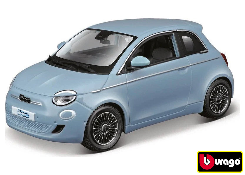 Bburago 1:24 Plus - Fiat 500e (2023) - Blå