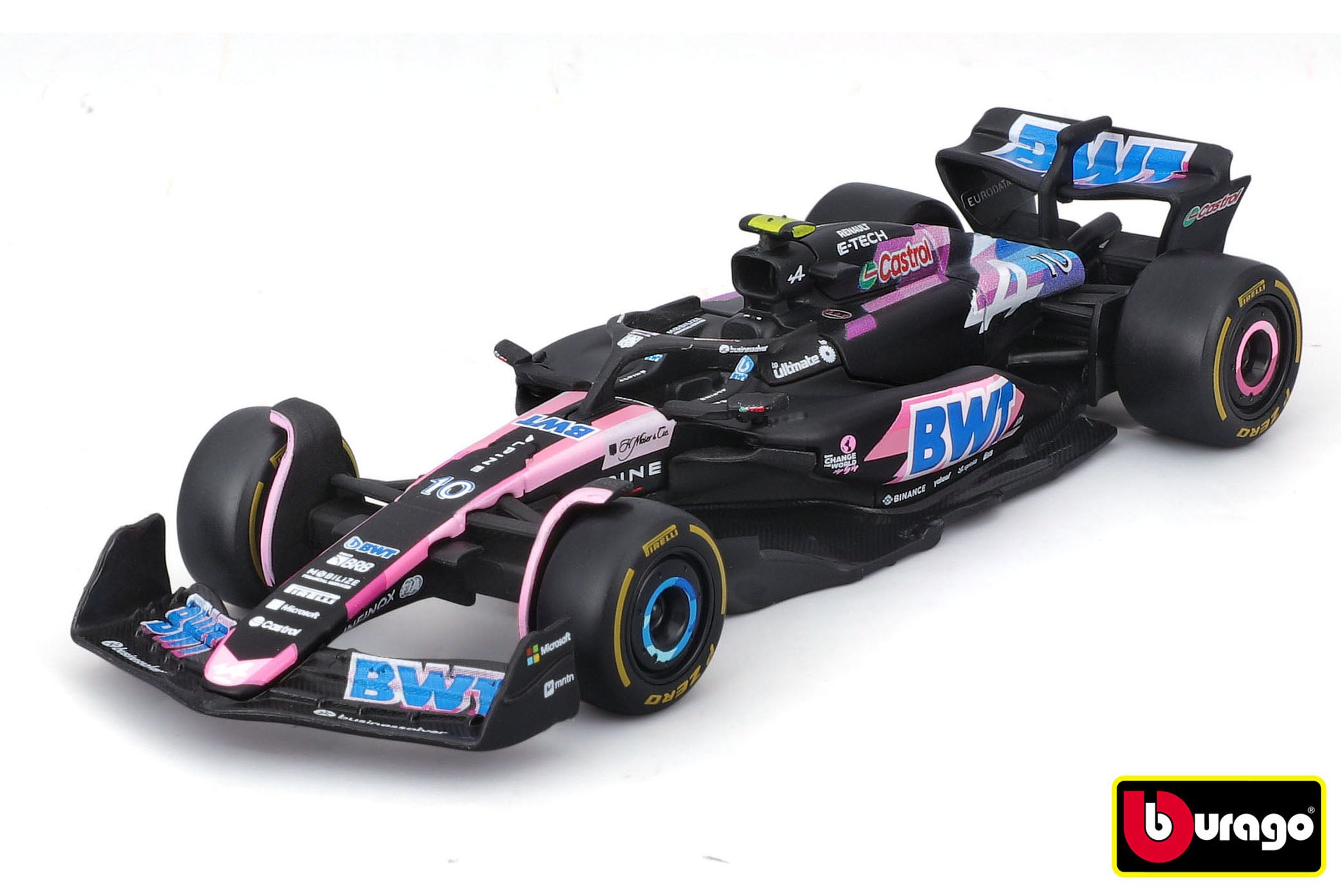Bburago 1:43 Závod Formule F1 – Bwt Alpine F1 Team A524 (2024) #10 (pierre Gasly) – S jezdcem a D