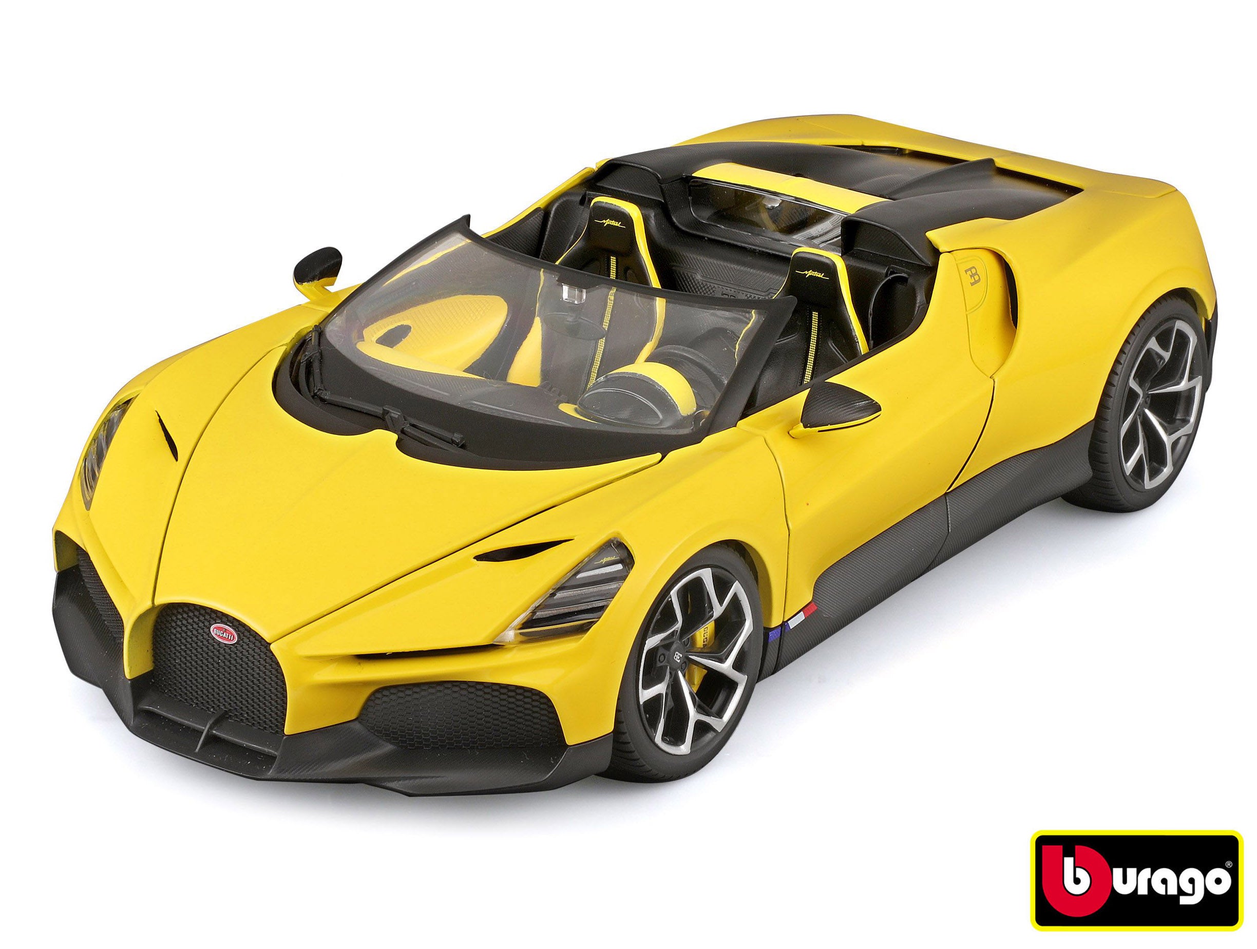 Bburago 1:18 Top - Bugatti Mistral - Amarelo