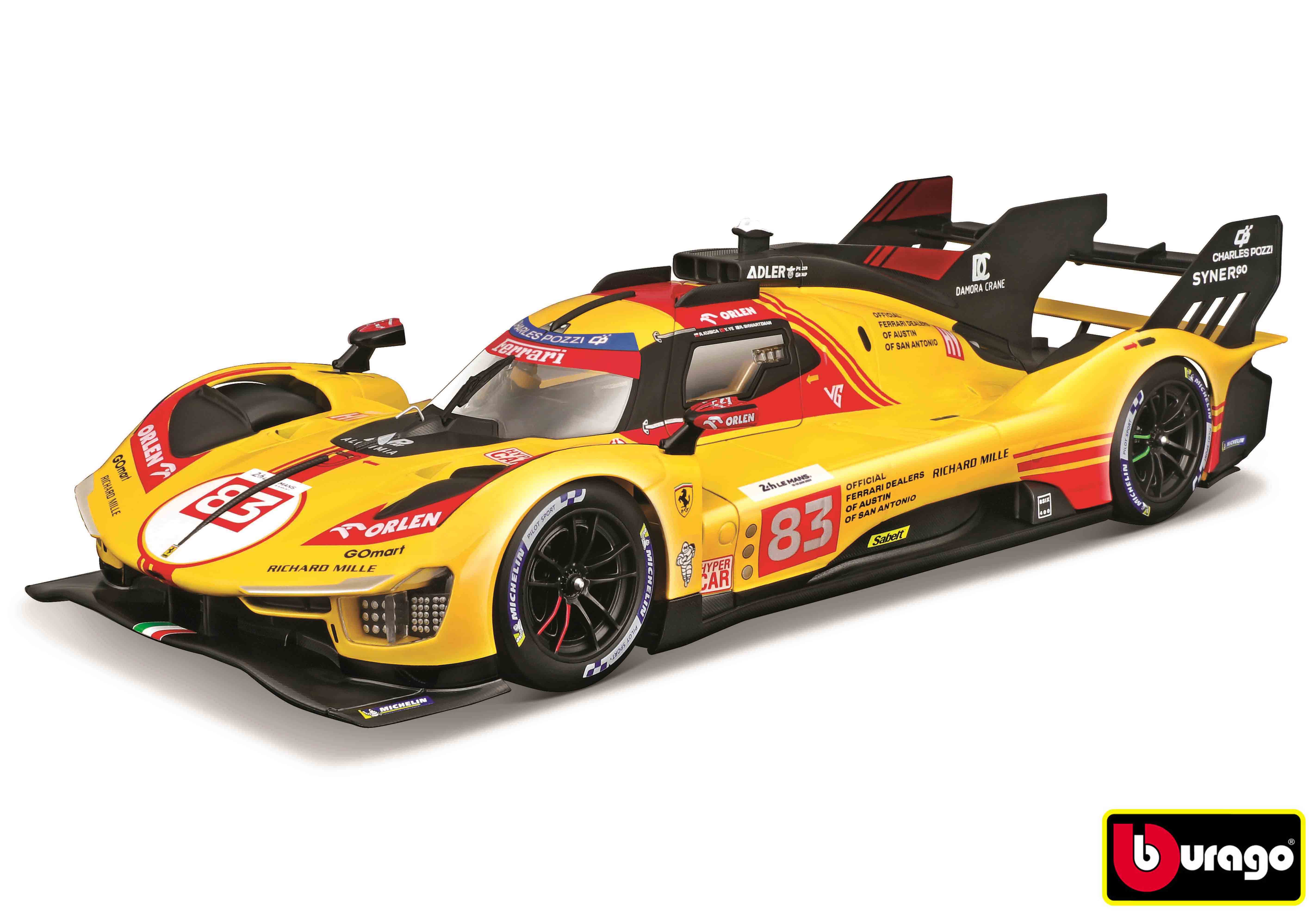 Bburago 1:18 Ferrari Racing - 499p Lmh Nr.83 (24h Le Mans 2024) Estojo rígido