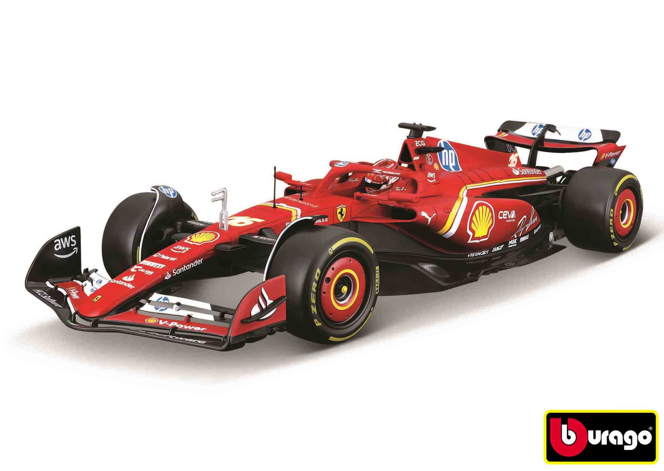 Bburago 1:18 Ferrari Racing Formula F1 - Sf-24 (2024) Estojo rígido
