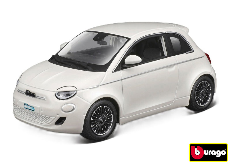 Bburago 1:24 Plus - Fiat 500e (2023) - Vit