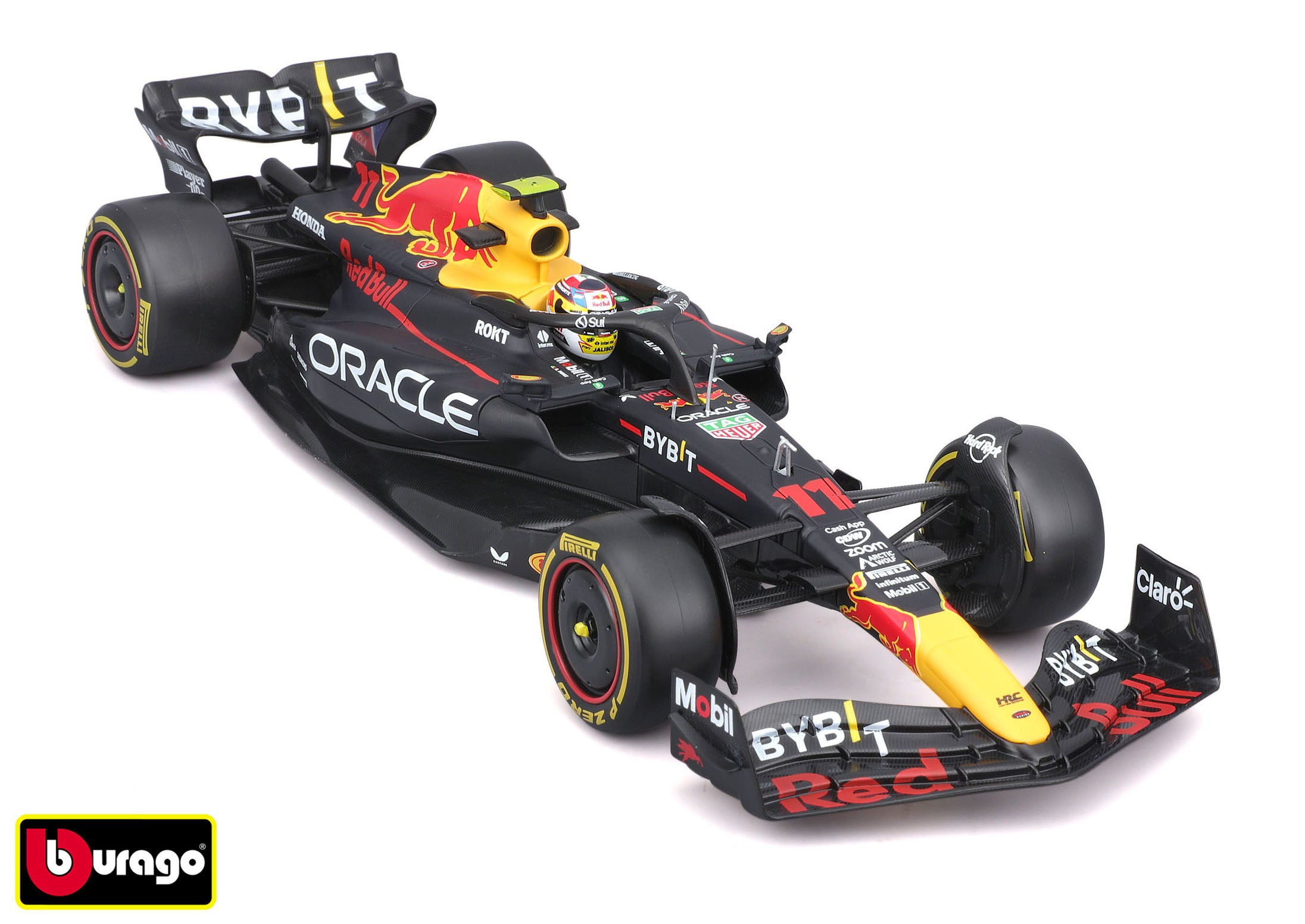 Bburago 1:24 Race Formula F1 Model-kit- Red Bull Rb19(2023) #11 Sergio Pérez med stativ