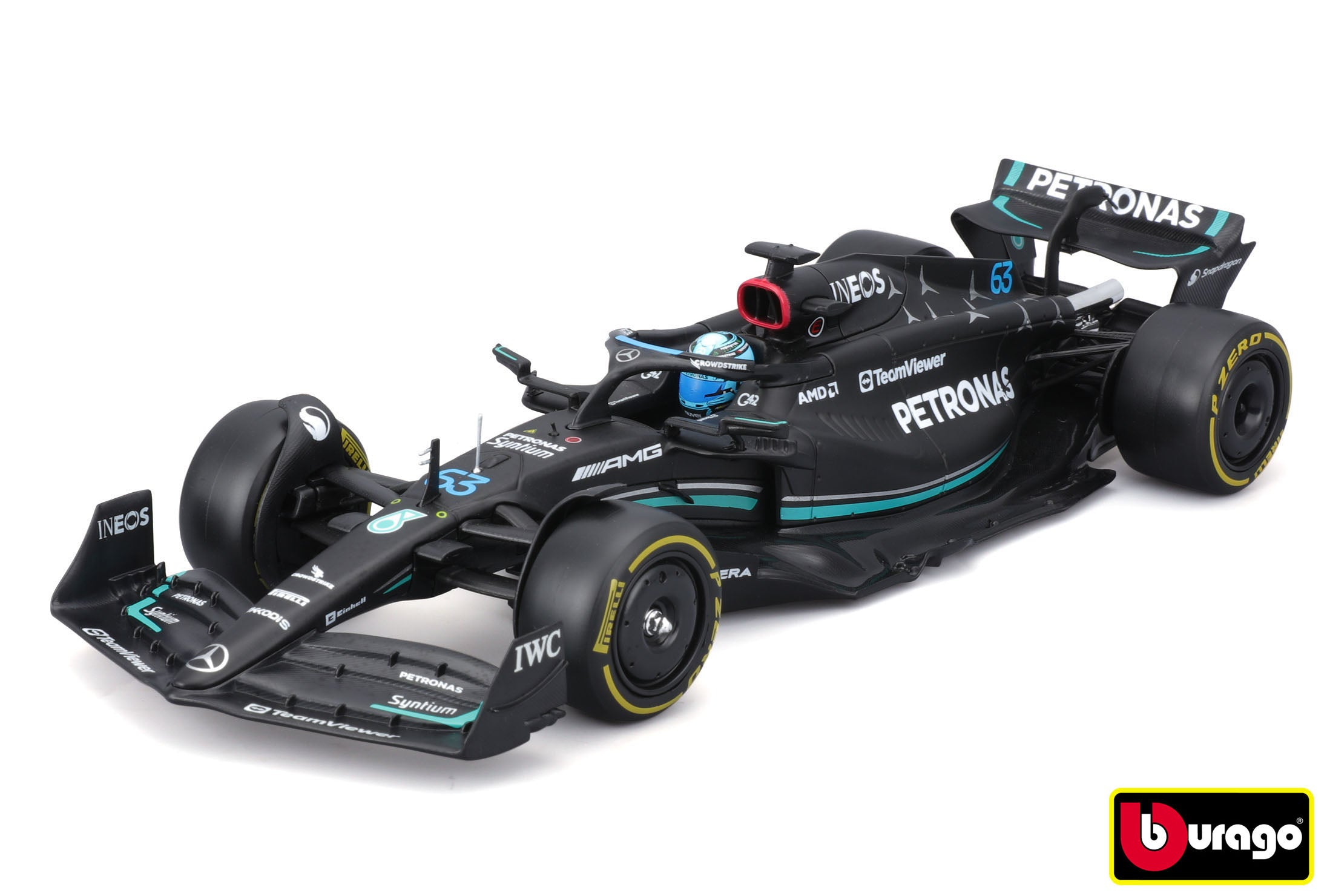 Bburago 1:24 Race Formula F1 Model-kit - Mercedes-amg F1 W14 E (2023) #63 George Russell