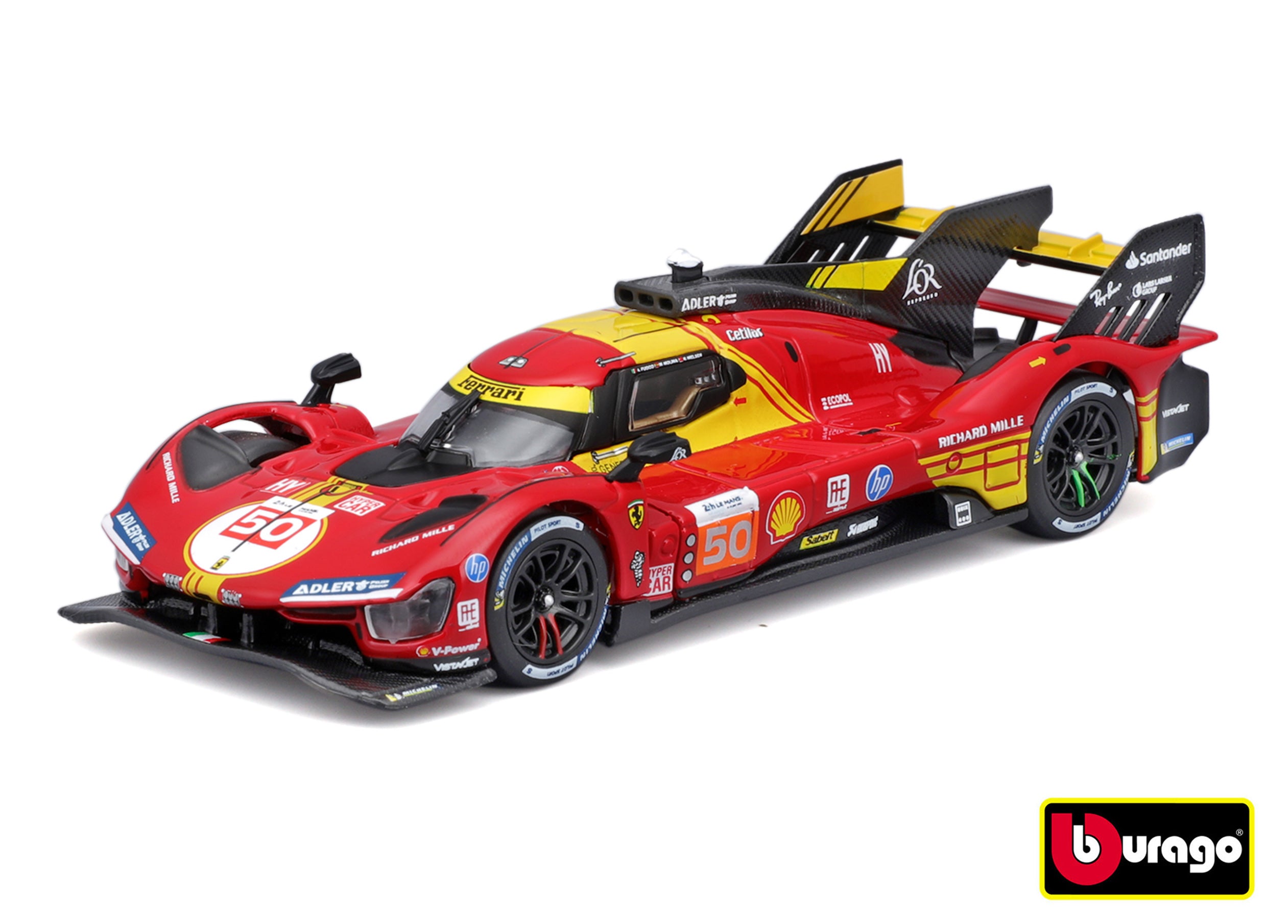 Bburago 1:43 Ferrari Racing 499p Nr.50- 24h Le Mans Champion 2024 Hard Case