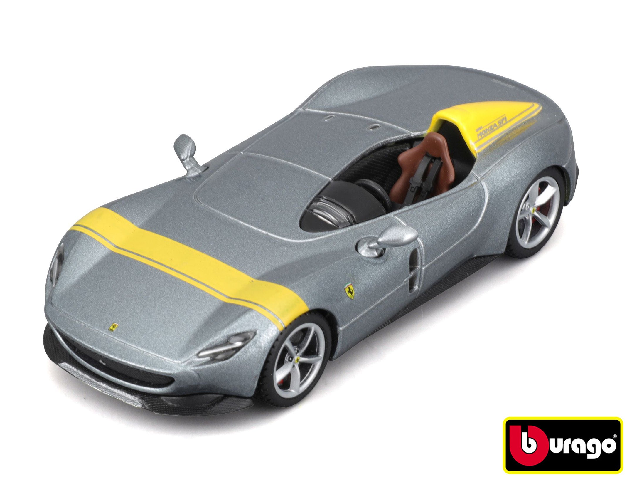 Bburago 1:43 Ferrari Signature Series - Ferrari Monza Sp1 - stříbrná/žlutá