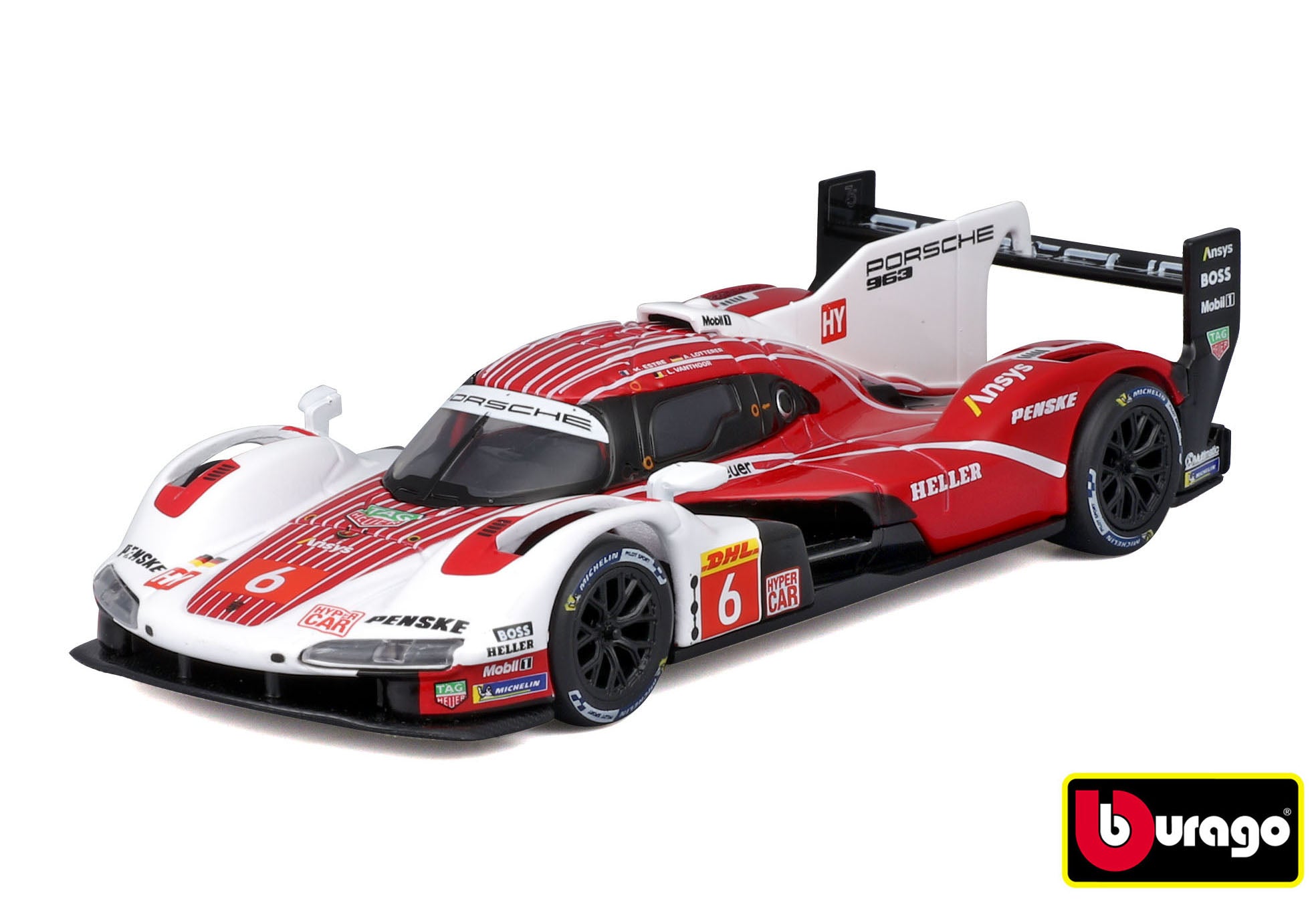 Bburago 1:43 Závodní Porsche 963 Nr.6 - V dekorativní krabičce