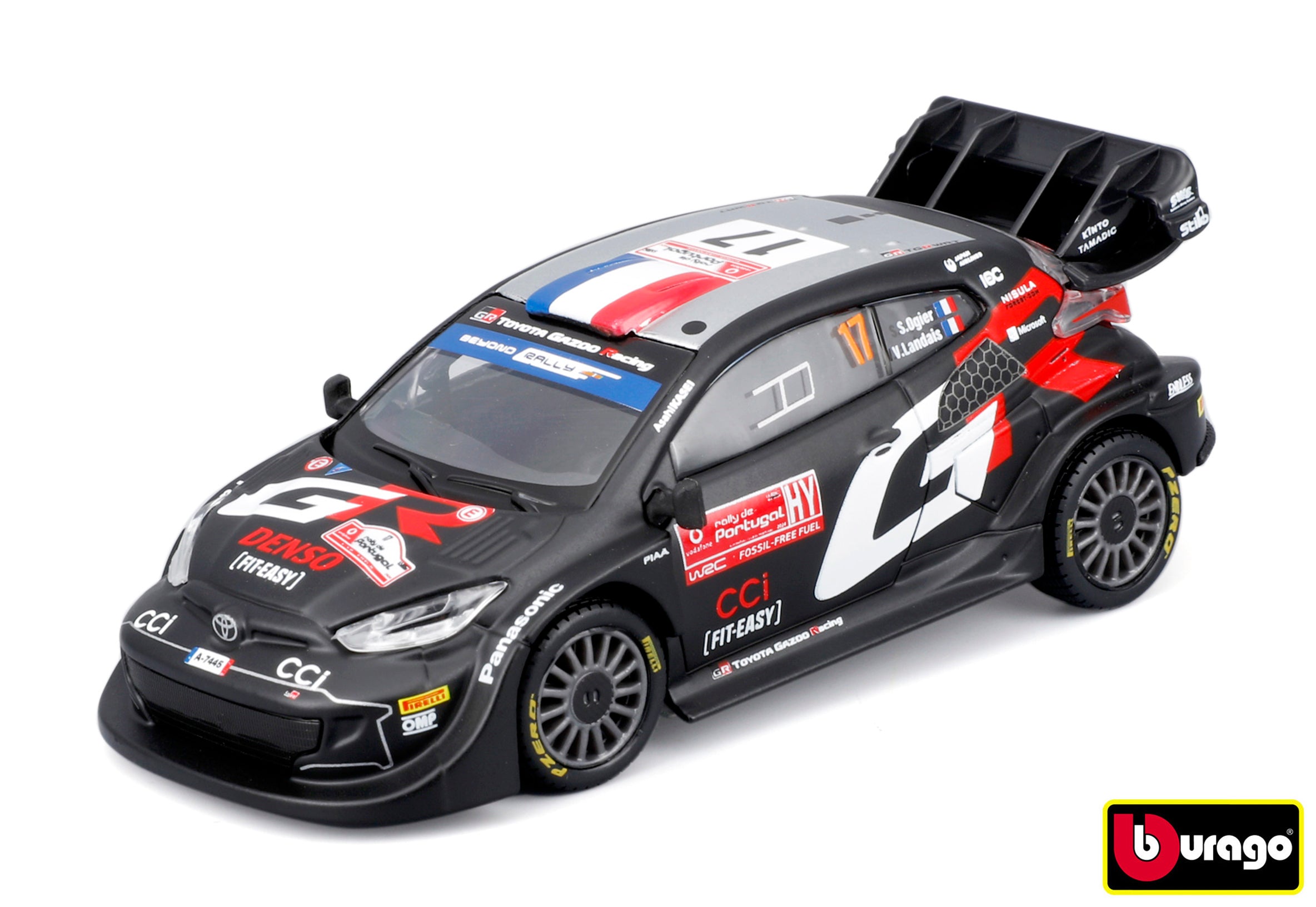 Bburago 1:43 Race Toyota Gr Yaris Rally1 Hybrid Nr.17 (ogier) – v dekorativní krabičce