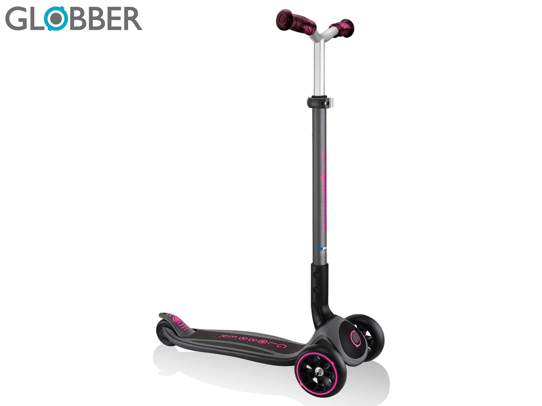 Globber Scooter Master Prime Black - Neon Pink