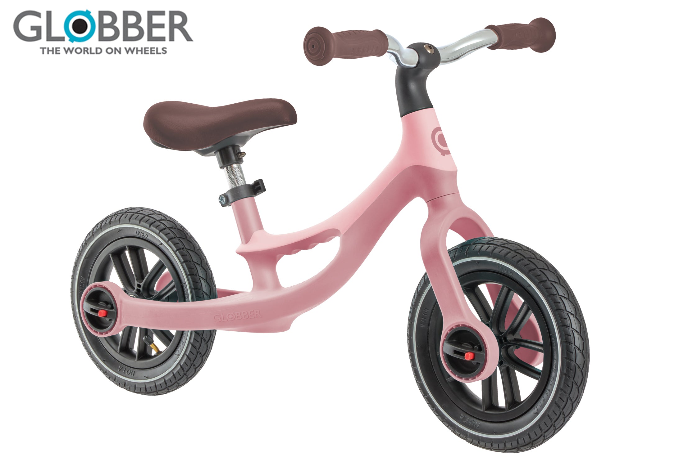 Детски балансиращ велосипед Globber Go Bike Elite Air - пастелно розово