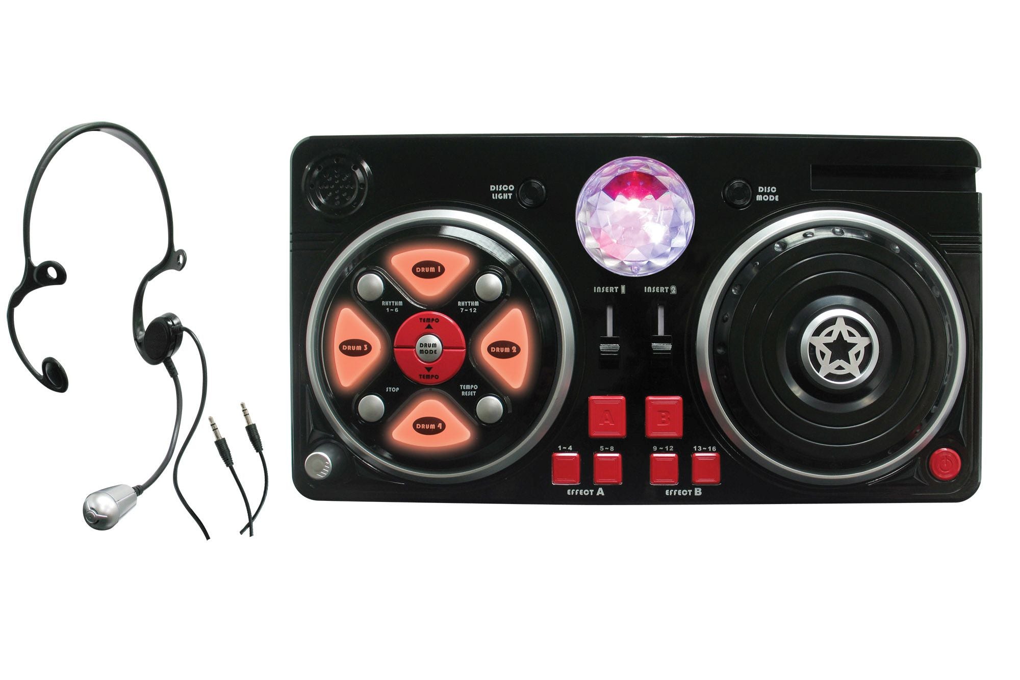 Mixážní pult s mikrofonem headset 39x20 cm