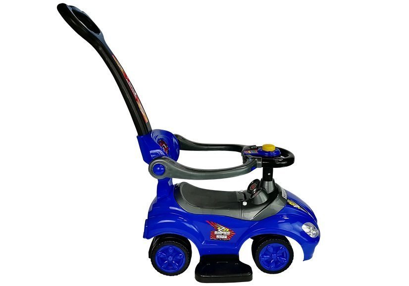 Toddlers Ride On Push Along With Parent Handle Mega Car 3in1 Blue