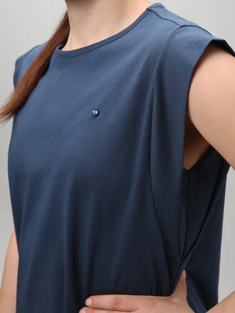 T-shirt femme loop bavora bleu l