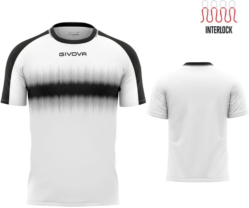 Camiseta esportiva Givova Rádio Preto-branco Branco
