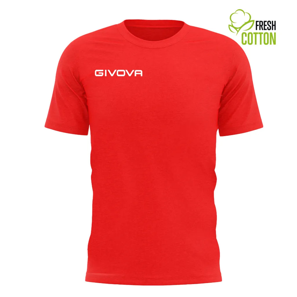 T-shirt in cotone givova rosso fresco m