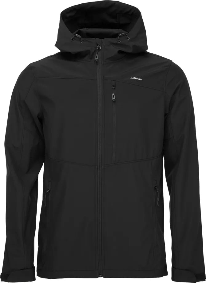 Pánska softshellová bunda Loap Ladan Blk Black