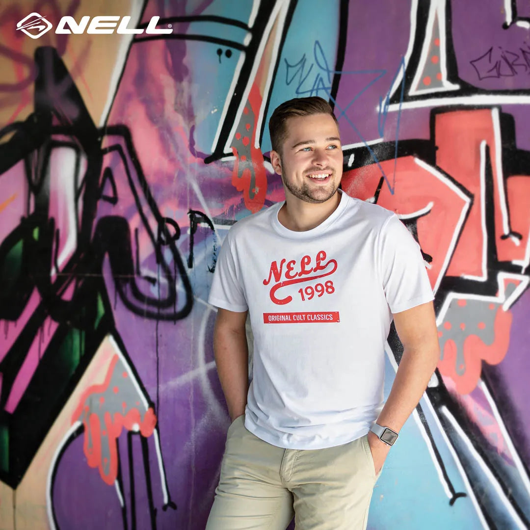 Camiseta masculina nell alban branca 5xl