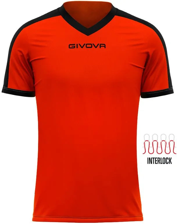 Sportpóló Givova Revolution Piros-fekete Piros 2xl