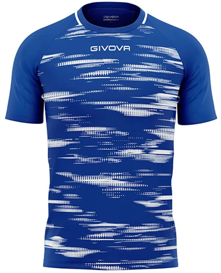 Tricou sport Givova Pixel Royal-alb Albastru 2xl
