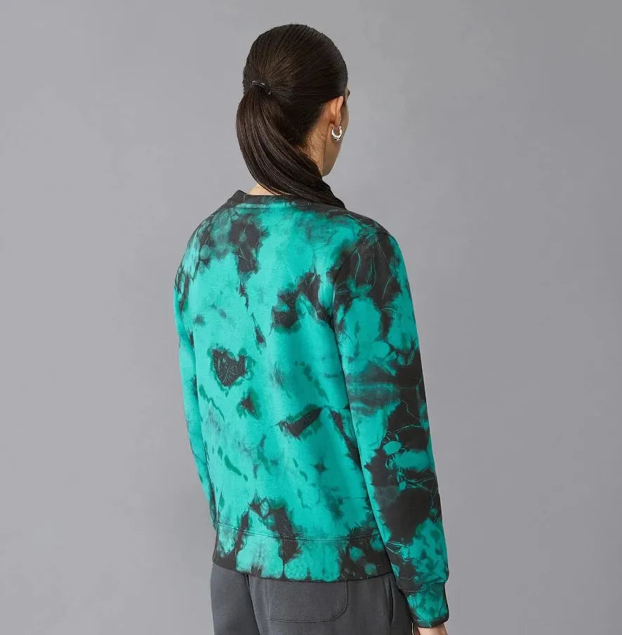 Women's Sweatshirt Mercedes Wmns Mapf1 Fw Tie Dye Crew Neck Sweatshirt Mult Green