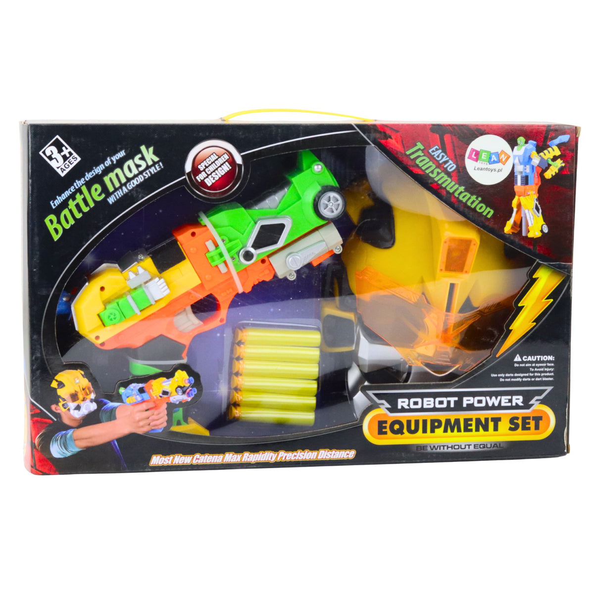 Foam Dart Gun Robot 2 I 1 Maske 6 Dart