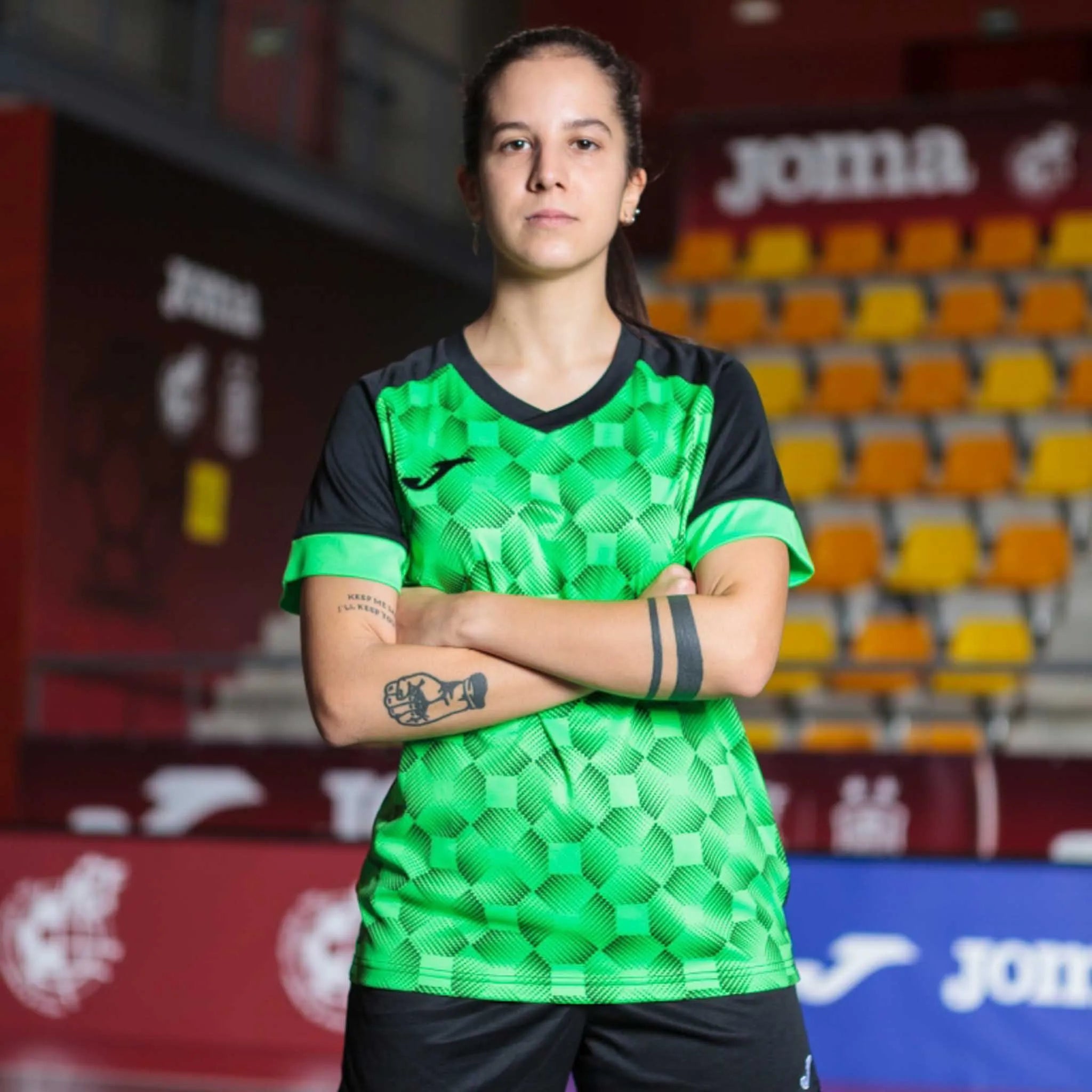 T-shirt joma supernova iii verde fluo xs da donna