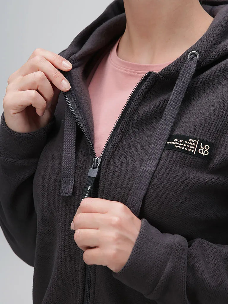 Damska bluza pętelkowa gerbera ciemnoszara xs