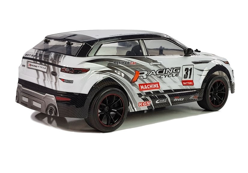 Rc 1:10 White Racing Sports Rally Car