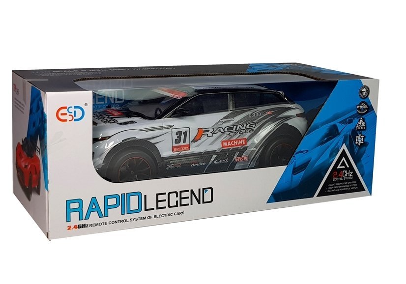 Rc 1:10 White Racing Sports Rally Car