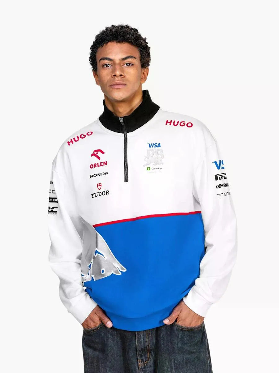 Moletom Masculino Hugo Boss Racing Bulls Masculino Vcarb Rp Team Sweater Branco Branco
