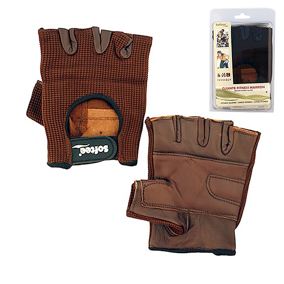 Pair Of Fitness Gloves Marrón