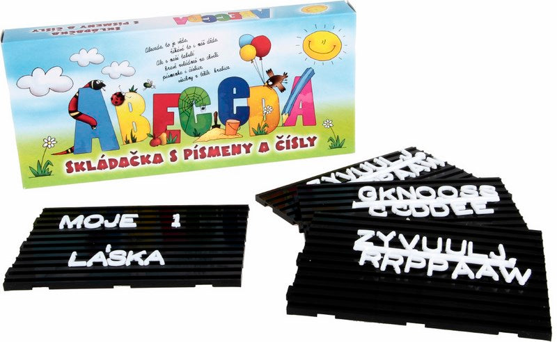 Układanka z literami i cyframi Abc