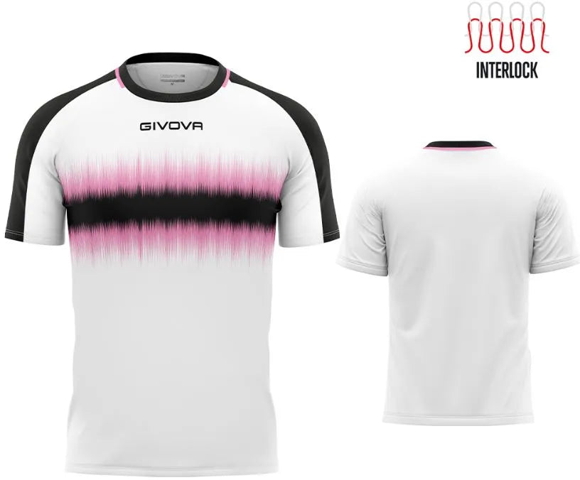 Sports T-shirt Givova Radio Pink-black White