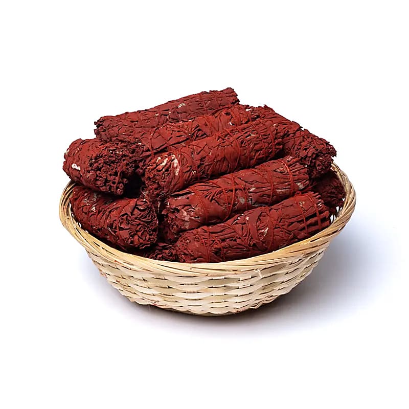 Sbavatura di salvia bianca e sangue di drago S per 24 nel cestino - ±10 cm; ±25-35 g