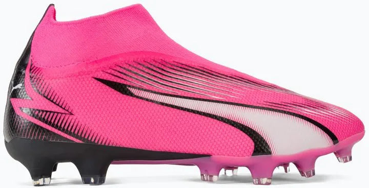 Chuteiras masculinas Puma Ultra Match+ Ll Fg-ag rosa-branco-preto rosa