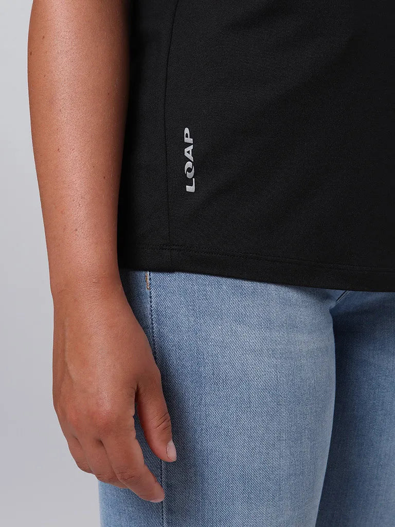 Damen-T-Shirt Loap Byra Schwarz