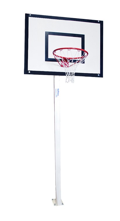 Set 2 Cestas Minibasket Deluxe Monotubo Tubo 100 Fjas Con Base Para Anclaje Sin Tabla Y Anilla