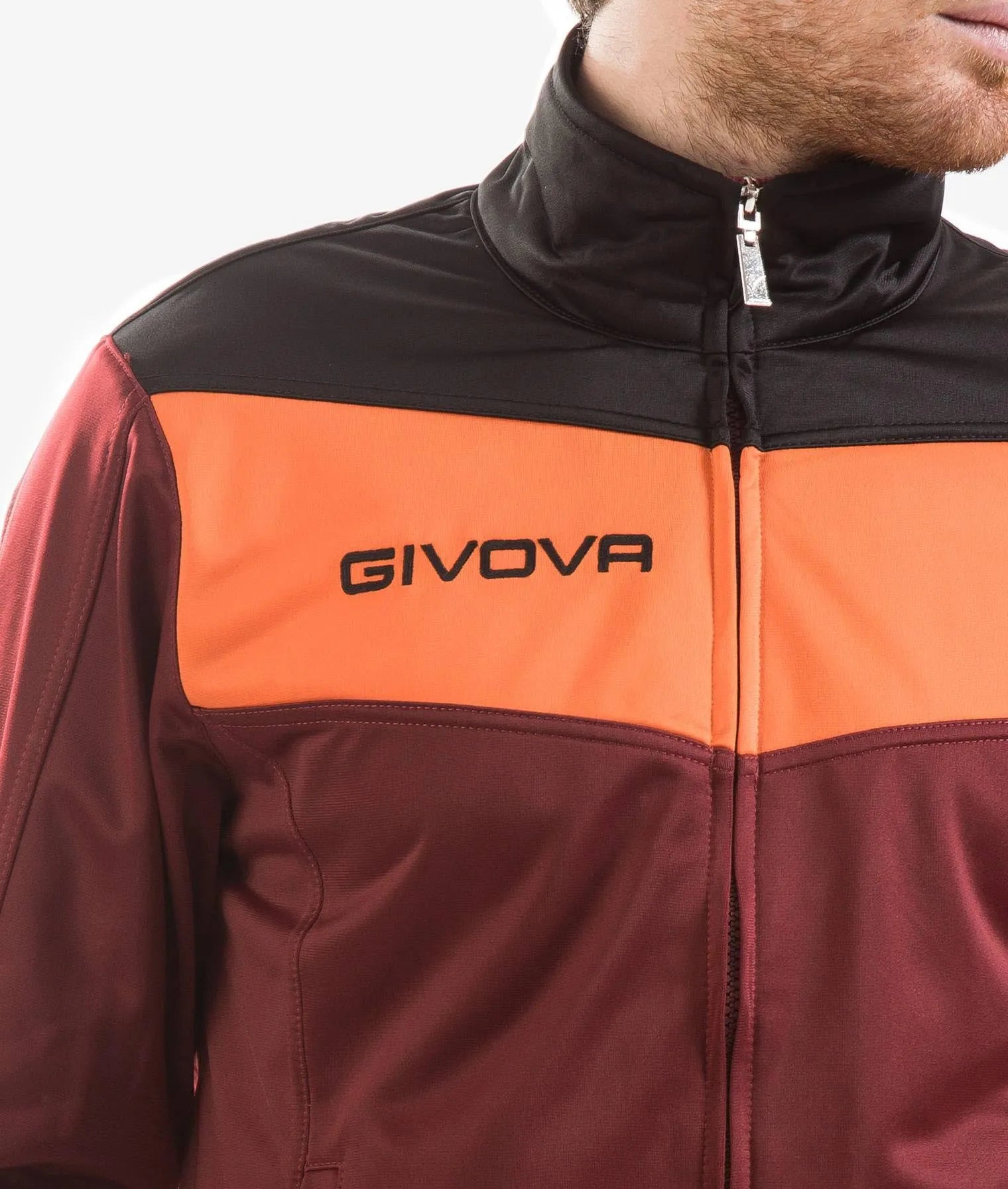Set sportivo Givova Campo Borgogna-arancione