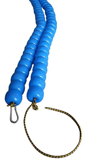 Línte rásaíochta roma 50m le rópa agus carabiner